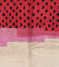 Spotted Color Block Azilal Rug - handwoven Moroccan rug