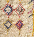 Pastel Geometric & Tree of Beni Ourain Rug - handwoven Moroccan rug
