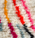Vibrant Abstract Linear Beni Ourain Rug - handwoven Moroccan rug
