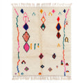 Vibrant Floating Diamonds Beni Ourain Rug - handwoven Moroccan rug