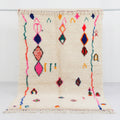 Vibrant Floating Diamonds Beni Ourain Rug - handwoven Moroccan rug