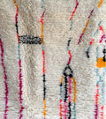 Abstract Multicolored Linear Art Beni Ourain Rug - handwoven Moroccan rug