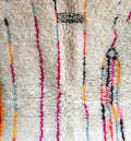 Abstract Multicolored Linear Art Beni Ourain Rug - handwoven Moroccan rug